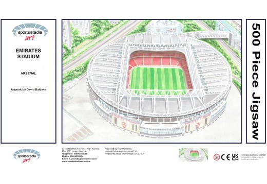Emirates Stadium Fine Art Jigsaw Puzzle - Arsenal FC Emirates Stadium Fine Art Jigsaw Puzzle - Arsenal FC
